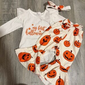 Halloween Pumpkin Kids Costume Set